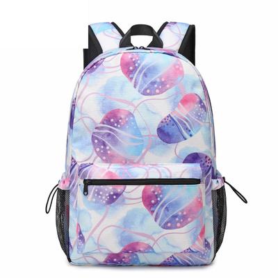 Mochila escolar feminina com babados frescos, mochila estampada para estudantes, mochila escolar de grande capacidade para meninas