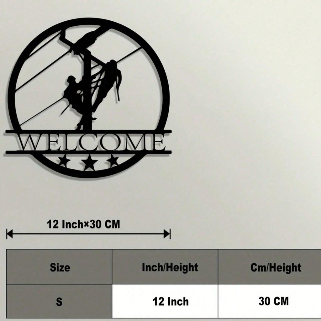 Vintage Metal Wall Sign Industrial Welcome Home Decor Iron Art Gift