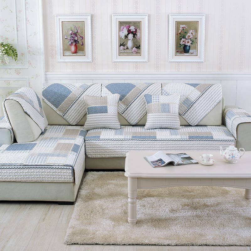 New Korean Style Home Decoration Sofa Cushion Cover Cotton Thickening Print Sofa Cushion Sofa Towel