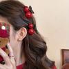 1/2 Stück Süße Rote Kirsche Damen Krallenklemme Elegant Pony Seitenstrang Haarnadel Hoher Pferdeschwanz Prinzessin Haarschmuck Haarklammer Geschenk