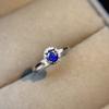 Open Ring Royal Blue Gemstone Adjustable Women Fashion Minimalist Jewelry