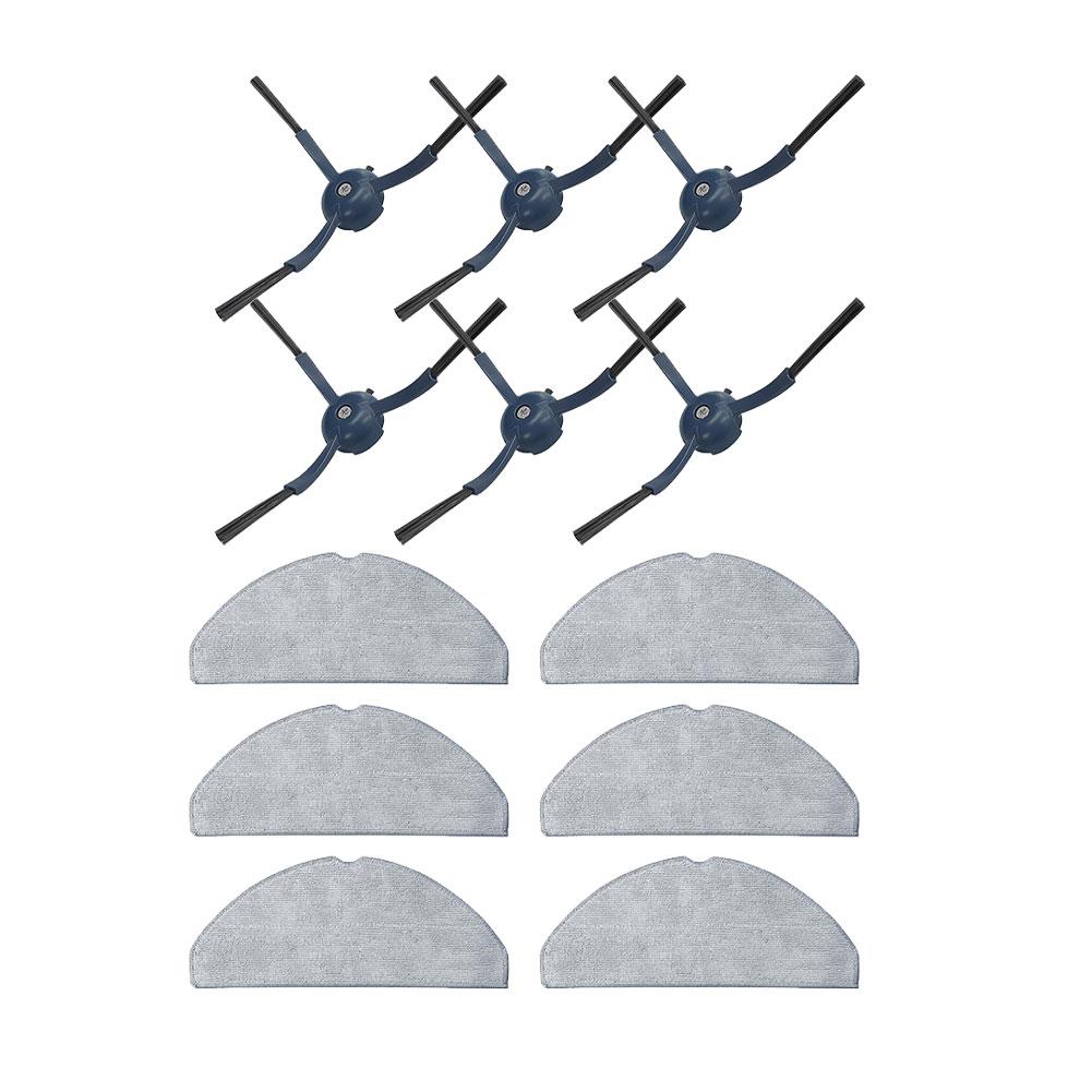 

6pcs Side Brushes With 6pcs Mop Cloths For Eufy G50 For Hybrid/L60 For Hybrid/L60 For Hybrid SES Robot Vacuum Cleaner Kit China Mainland