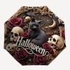 1pc Halloween Cat Automatic Folding Umbrella, Sturdy And Durable Automatic Folding Umbrella with 8 Ribs, Convenient for Outdoor Use140
