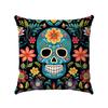 Creative colorful skull-shaped letters Digital printing short plush pillow covers for car sofa office cushion cover home goods
