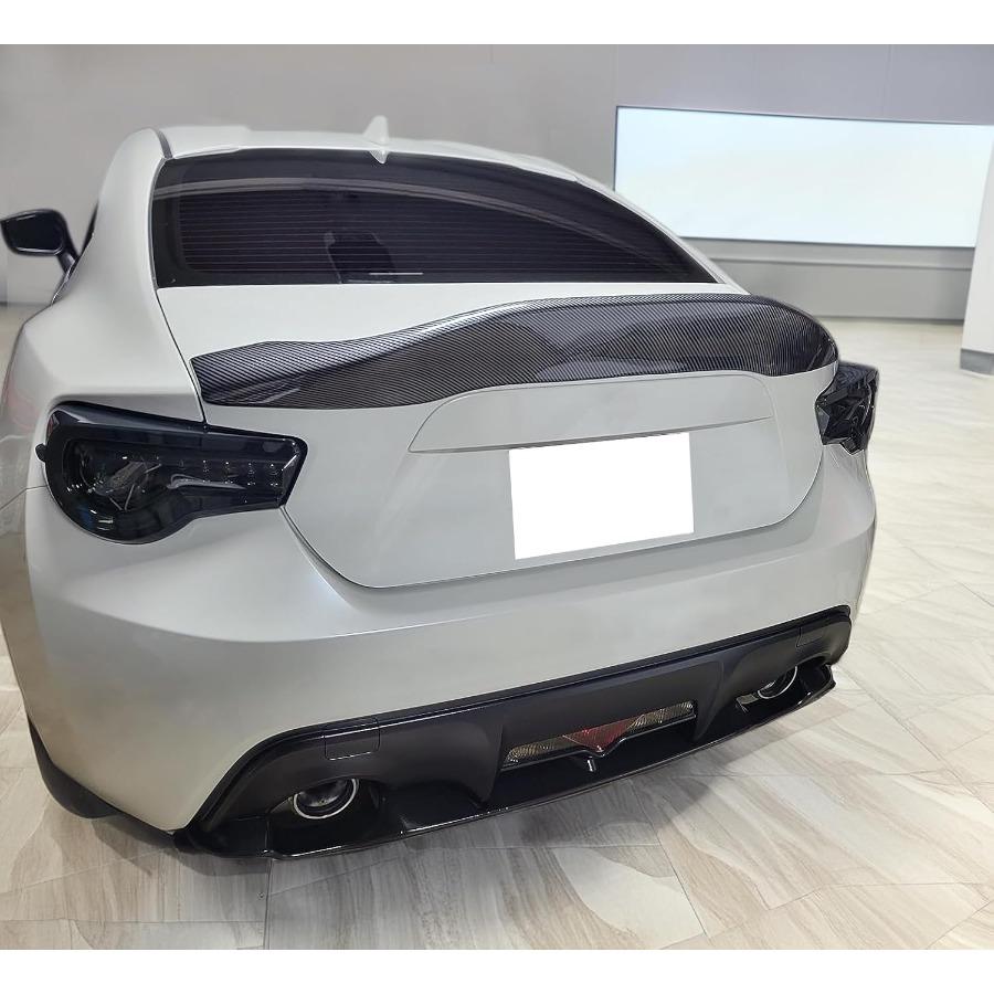 Trunk Spoiler Compatible with 20132020 Scion FRS Toyota 86 Subaru BRZ L Type Carbon Fiber Look PP Rear Tail Lip Deck Boot Wing