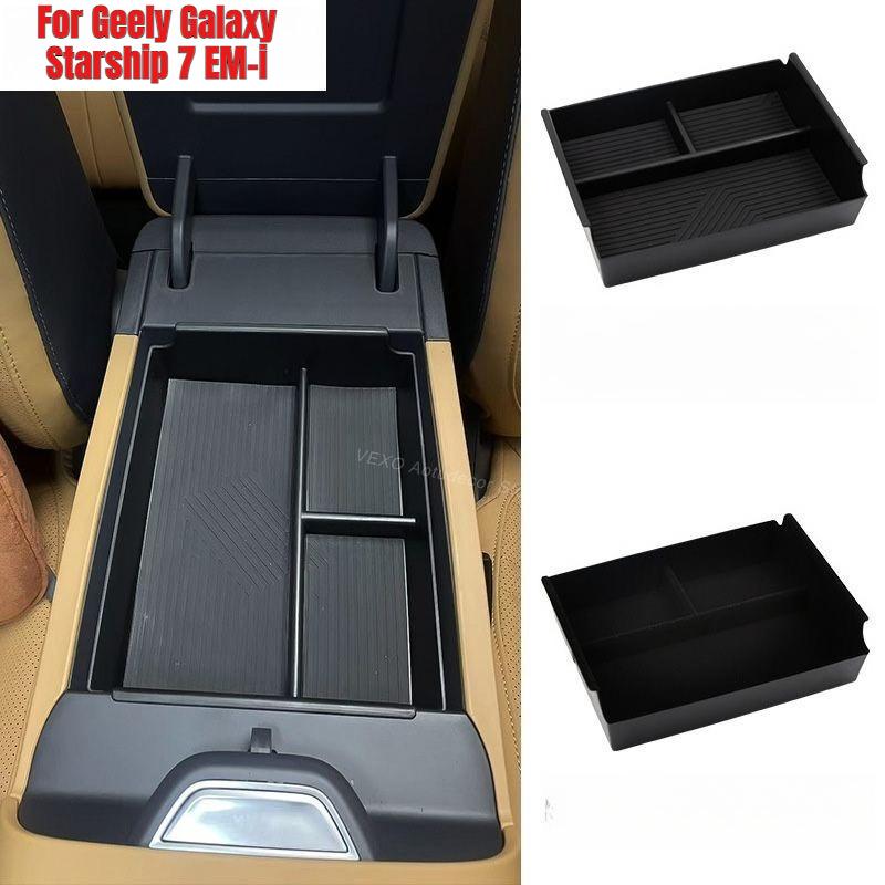For Geely Galaxy Starship 7 EM-i Center Console Lower Storage Box Non-slip Armrest Organizer Tray Car Stowing Interior Modified