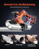 20V Portable Band Saw Kit, 65 X 65 Mm Cutting Depth, AC 220V, 360W Bandsaw with Brushless Motor, 4.0 Ah Battery, Cordless and Compact Portaband, 0-192