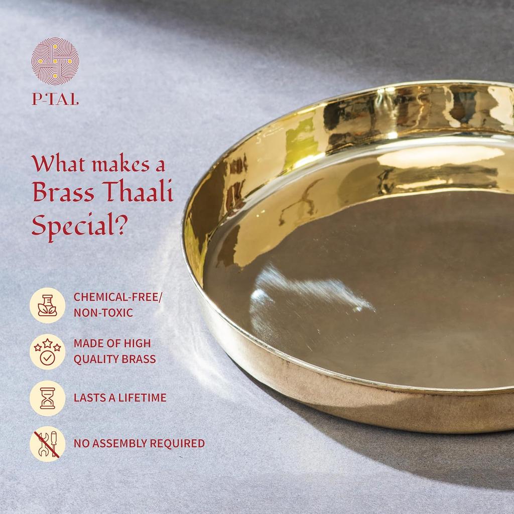 Messingtallerken Thali, Messing Thali, P-TAL