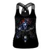 Halloween new, hot-selling skull print casual slim-fit sling vest