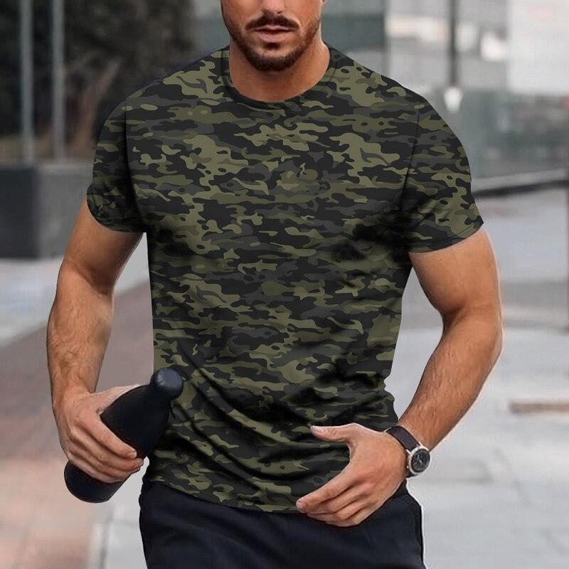 Camouflage 3D Printed T-Shirts Summer Men Women Casual Fashion Streetwear Oversized Short Sleeve