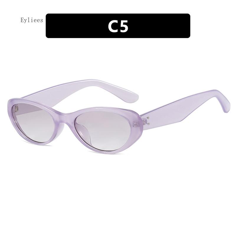 

Lovely Cute Oval Sun Protection Glasses Women Adults Fashion Stylish Fashion Vintage Retro Vintage Candy Color Rim Sunglasses Fashionable Trendy