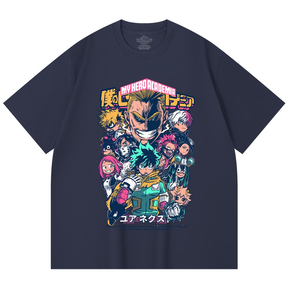 230 Gsm 100% Cotton My Hero Academia V6 Print Unisex Heavy Cotton T Shirt