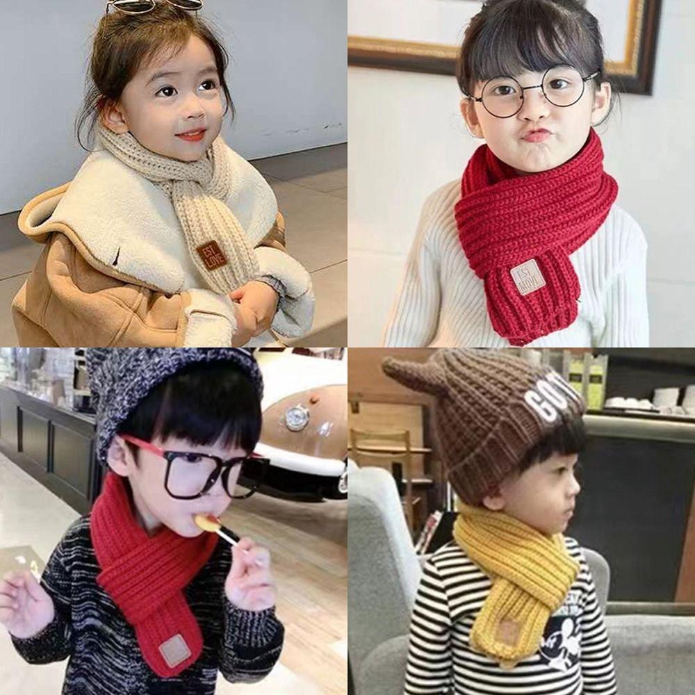 Windproof Autumn Winter Knitting Thermal Scarf Outdoor Scarf Apparel Accessories Kids Scarf