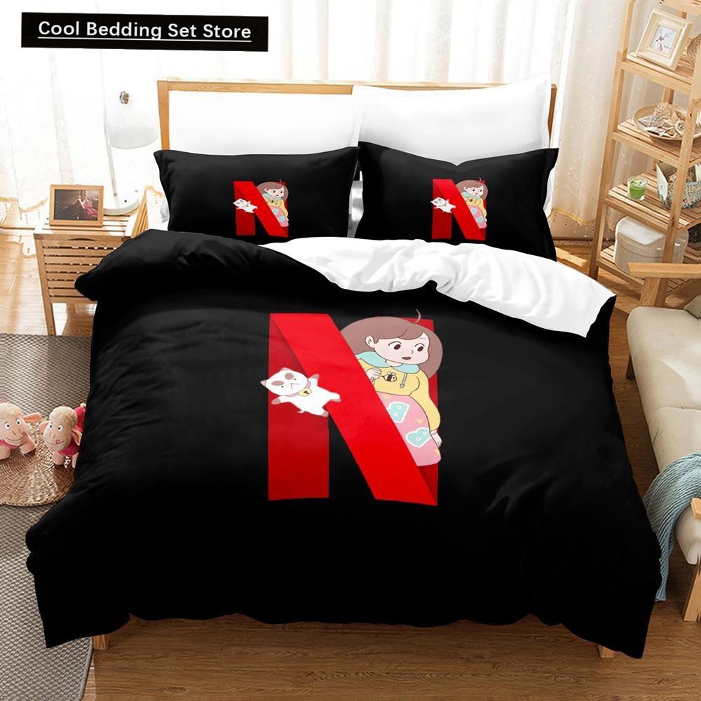 3D Anime Bee And Puppycat Bedding Set Single Twin Full Queen King Size Bed Set Adult Kid Bedroom Duvet cover Sets Home Textiles