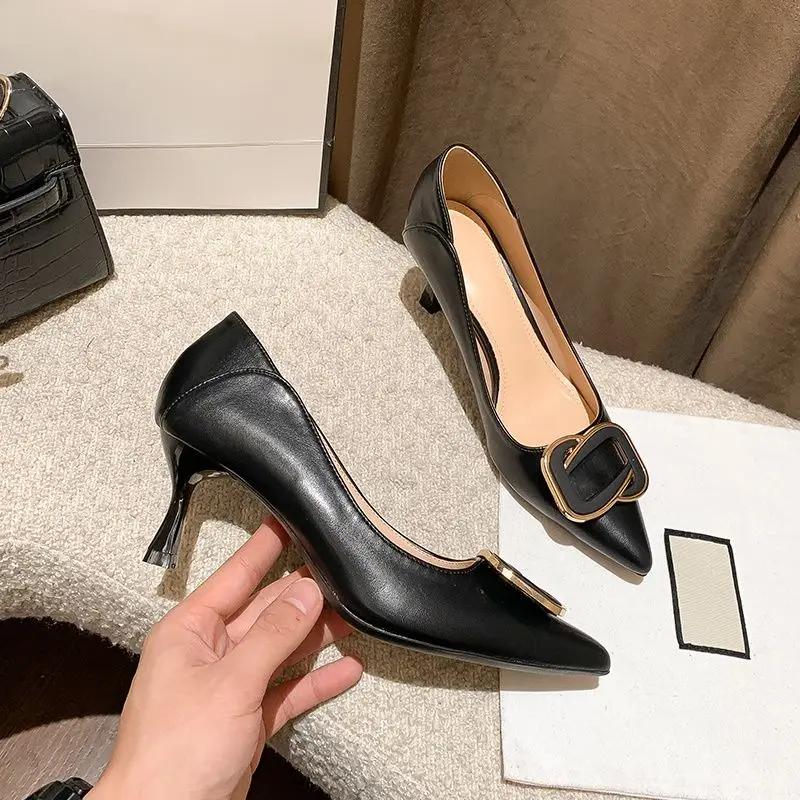 Fashion Women's Shoes Office Ladies Pumps Stilito High Heels Pointed Toe Moccasins On Heeled with Discount Quick Delivery Vacation Young