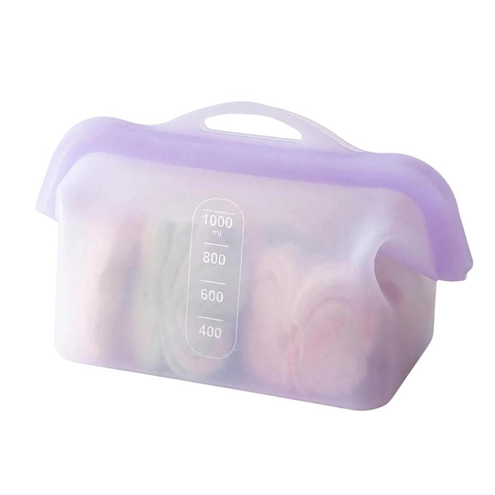 With Handle Fruit Storage Bags Leak-Proof Upright Freezer Bags Freezer Microwave Safe