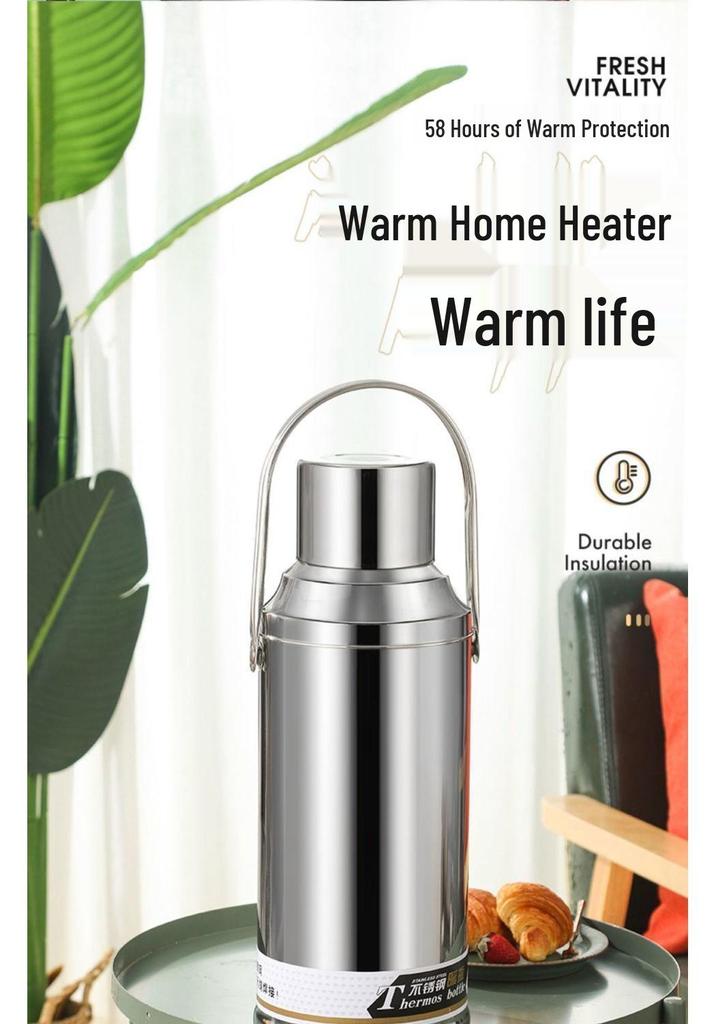 Stainless Steel Insulated Thermos | Large Capacity Hot Water Bottle & Warmer