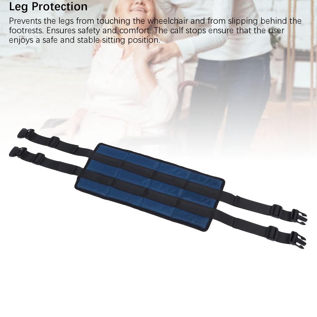 Wide Wheelchair Calf Strap Footrest Adjustable Wheelchair Leg Seat Belt Leg Restraining Strap for Elderly