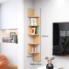 Punch-Free Corner Wall Shelf - Triangular Kitchen Bookshelf & Cabinet
