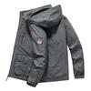 Spring Autumn Loose Zipper Hooded Windbreaker Men Casual Thin Trendy Jacket Outwear Coat For Daily Mountaineering Outdoor Activities