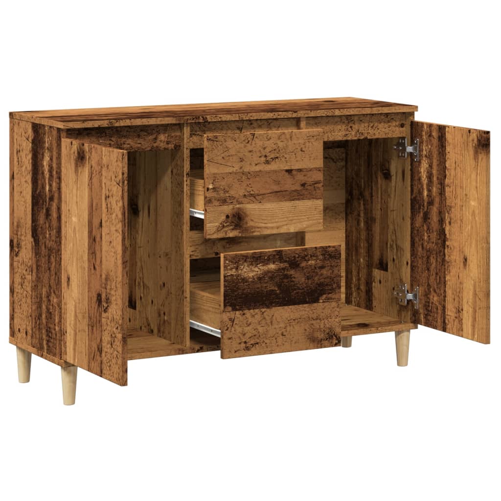 Sideboard Rustic Wood Look 102 x 35 x 70 cm Engineered Wood