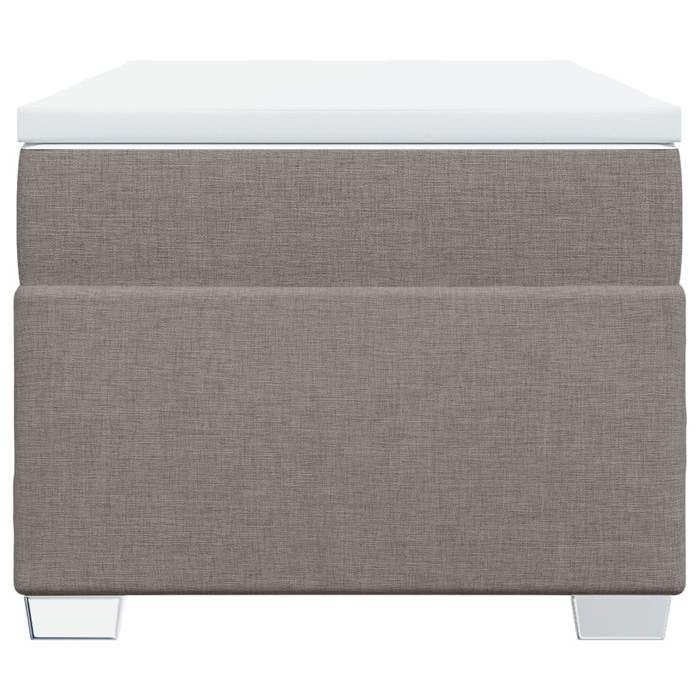Maison Exclusive - Sommier à lattes de lit avec matelas Taupe 90x200 cm Tissu