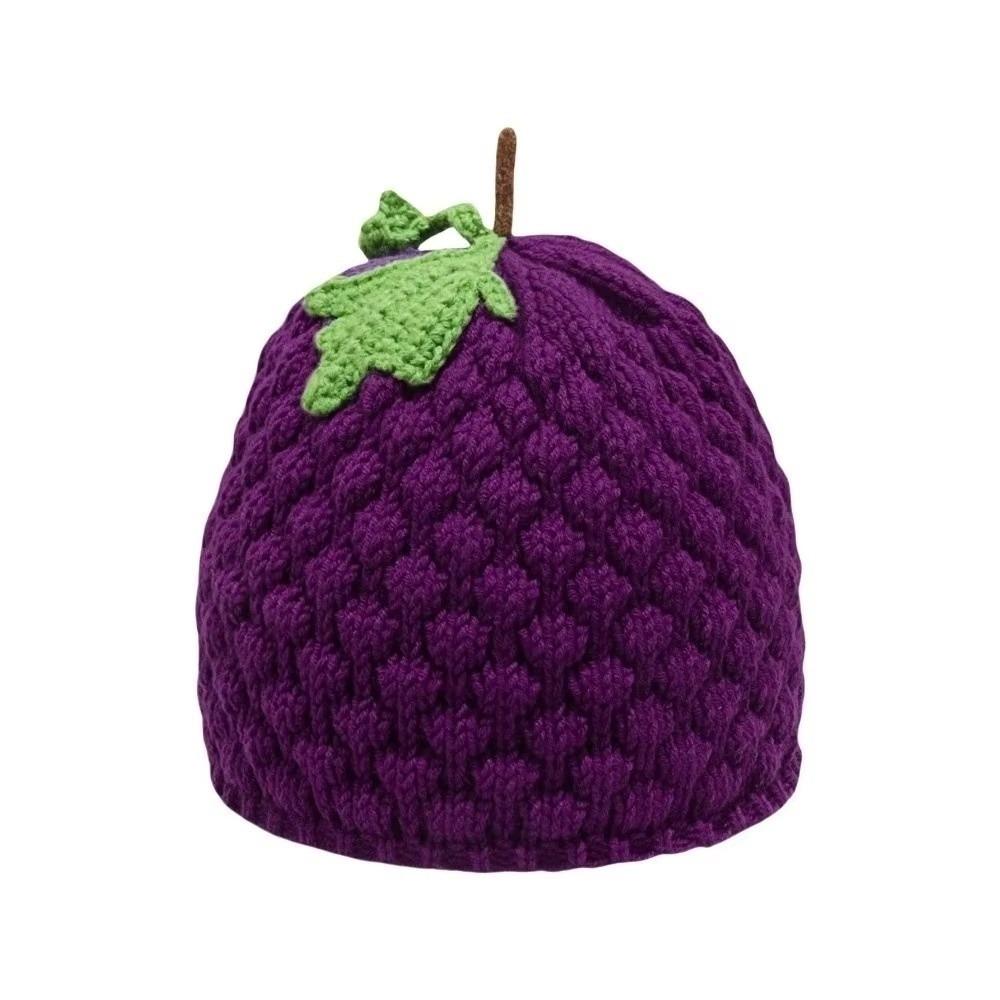 Thick Knitted Fruit Hat Soft Skiing Hat Novelty Strawberry Pullover Cap Winter Head Accessory