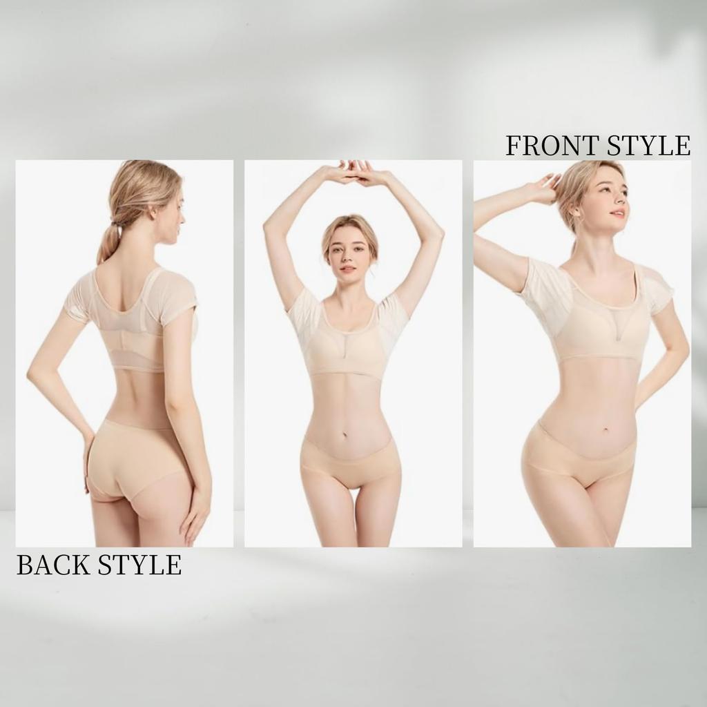 OZBERLI Set of Underarm Sweat Padded Prevents Sweat Seamless Armpit Sweat Underarm Odor Body Odor Underwear Sweat Prevention Women's 2-Piece