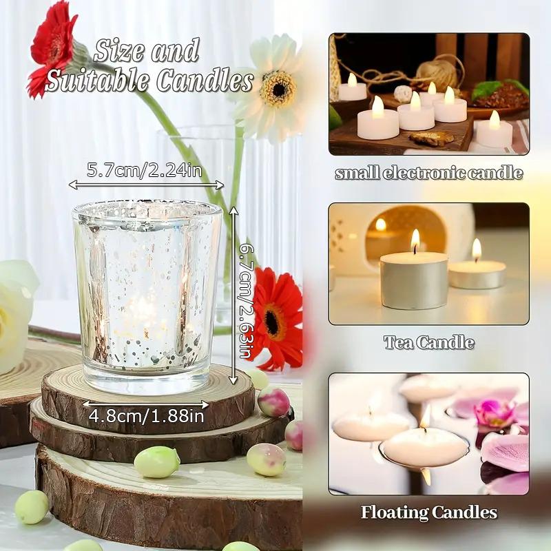 6/12ks Držák na čajovou svíčku Festival Malovaný Průsvitný Kelímek Vrtulník Párty Stolní Dekorace Domácí Podnos na svíčky Vytvoření atmosféry