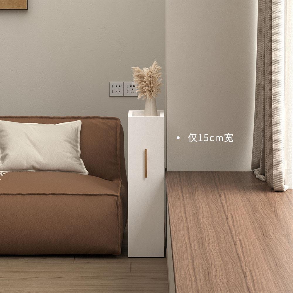 Ultra-Narrow Mobile Storage Unit-Corner Cabinet with Rolling Wheels Bathroom Vanity &Wall Bookshelf Combo Space-saving Organizer