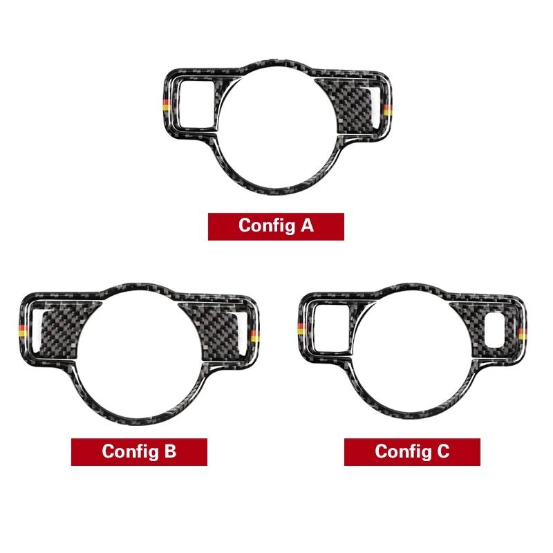 Carbon Fiber For Mercedes Benz W204 W212 W176 CLA GLA GLE GLK GL A B C E Class Headlight Switch Cover Trim Sticker
