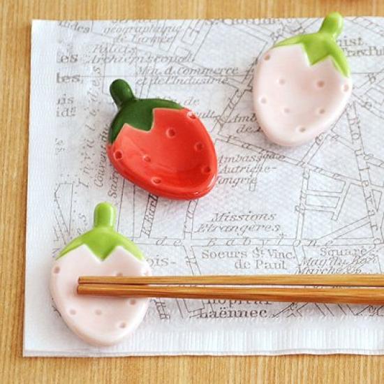 East Strawberry Chopstick Set of Cutlery Spoon and Tableware Set Rests, 5, Rests, Rests, (Red)