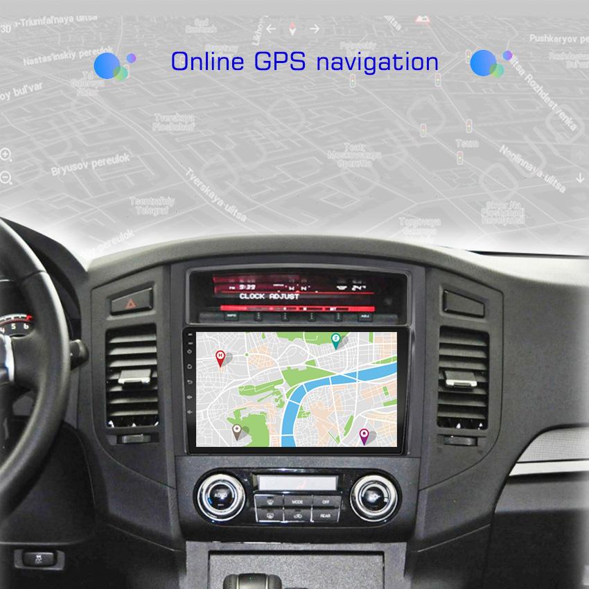 2din Car Radio Multimedia Player Carplay Auto GPS Navigation DSP BT NO DVD For Mitsubishi Pajero 4 V80 V90 2006 - 2014