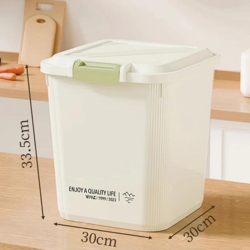 Recipient de orez de 5-25 KG Cutie de depozitare pentru orez Distribuitor de cereale sigilat cu cataramă Organizator de containere pentru hrana pentru animale de companie, rezistent la insecte
