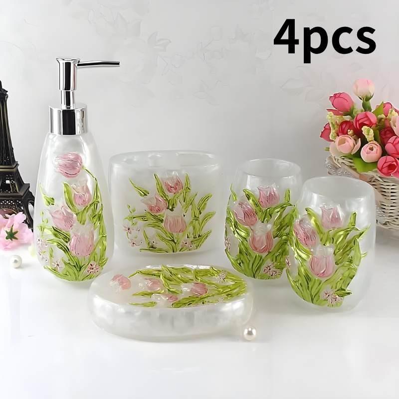 Flower Bathroom Patterned Lotion Storage Bottle Hand Sanitizer Bottles Gift