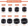 9PCS Depth Stop Drill Bit Collar Set Positioner Ring and Hex Wrench Tighten The Stopper Set Screws Woodworking Tool
