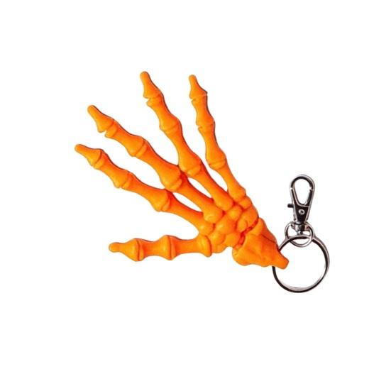 Skeleton Hand Keychain, Articulated Skeleton Hand Fidget Keychain, Flexible Gothic Skeleton Hands Pendants, Halloween Spooky Gothic Keychain for F