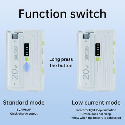 1pcs 21700 Battery Case 20W Fast Charging Mobile Power Case Dual Mode Support Small Current Comes with Ejector Plug