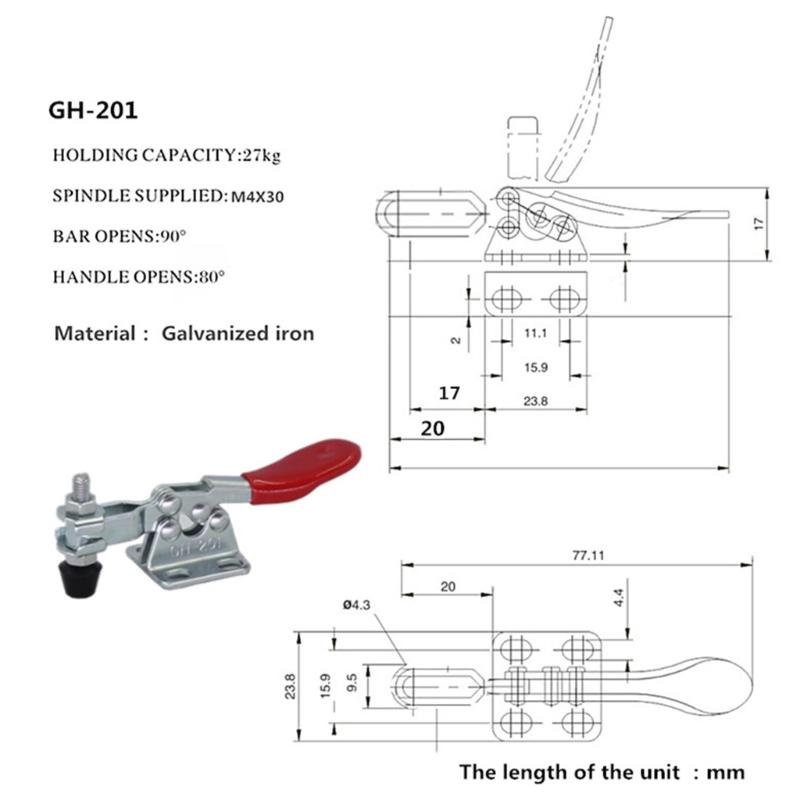 Workshop Clamp Push Pull Toggle Clamp Woodworking Quick Releases Positioning Clip For Various Crafting Tasks