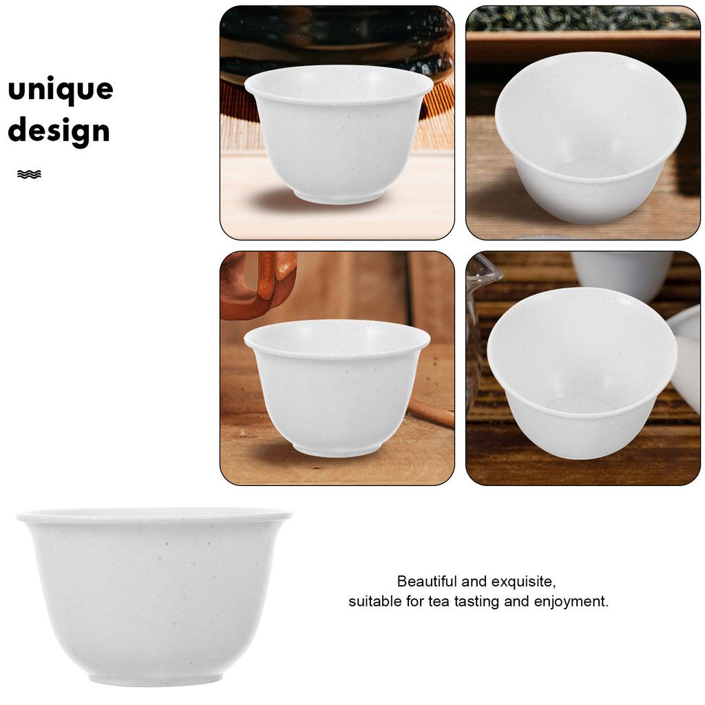 48Pcs Vintage Thickened Tea Bowl Set Chinese Style Teacups Classic Traditional Teaware Household Mini Tea Serving 60Ml