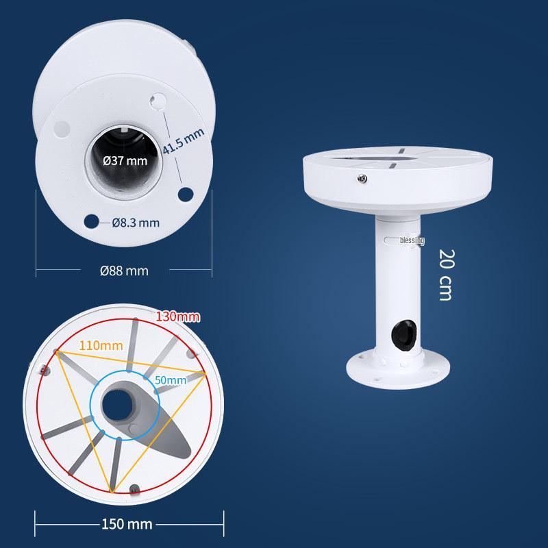 Universal 4.5-inch Aluminum Dome Camera Ceiling Mount for Hikvision/Dahua
