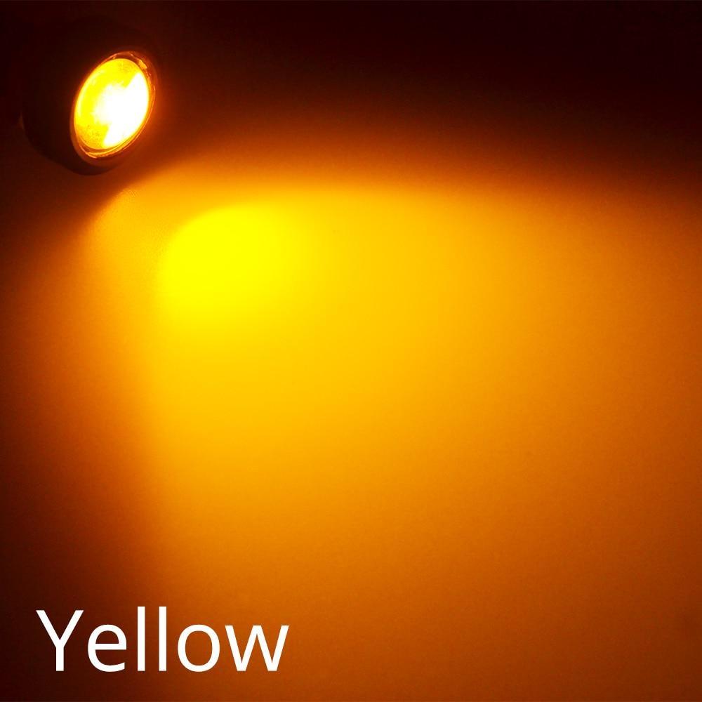 2 stk Ny 18MM bil Eagle Eye Silver Shell DRL Led Kjørelys LED 12V Backup Rygge parkeringssignal Biler Lampe