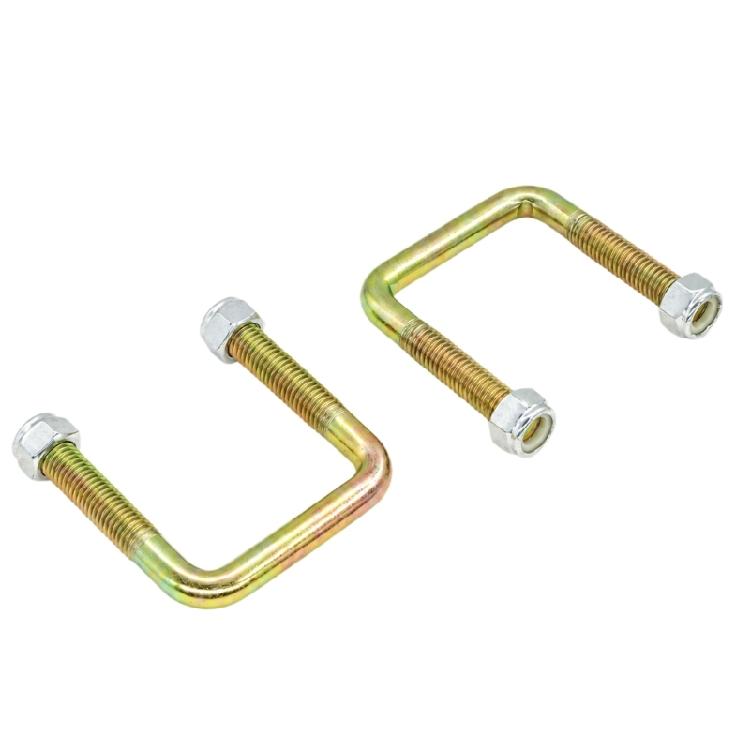 Golf Cart Replacement U-Bolt 1Pair with Metal Construction for Nut-Tightened Fastening during Installation and Golf Cart Maintenance