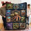 Hermit Crab Gallery 2D Flat Pattern Flannel Blanket, High quality All Seasons, Home Decor, Warmth and Comfort, Perfect for Christmas Gifts.