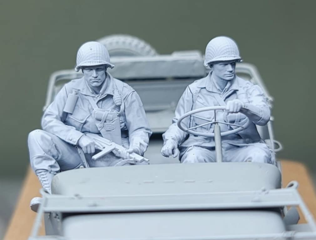 H3 Model WWII Army Paratrooper Driver Crew Set Resin Kit HS35025 Molded Color 1/35 U.S. &
