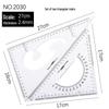 Multi-Functional Ruler & Set Square Pack: 20/30/40cm Transparent Straight Rulers & 30cm Set Square for Students & Drafting