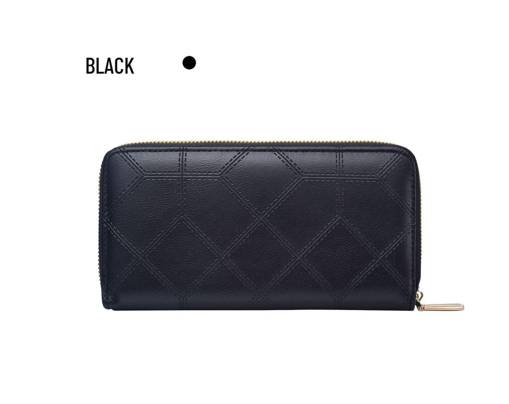 Women's Versatile Long Wallet with Double Zipper, Multiple Card Slots, Large Capacity for Coins, High-Quality Clutch Bag.