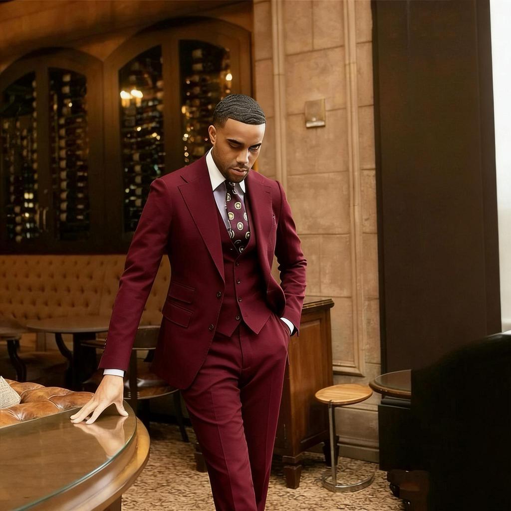 Olive Green Men Suits Formal 3 Pcs Jacket Vest Pants Terno Masculino Notched Lapel Business Wedding Groom Tuxedo Tailor Blazer