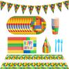 Building Blocks Birthday Party Set: Children's Game Blocks & Disposable Tableware