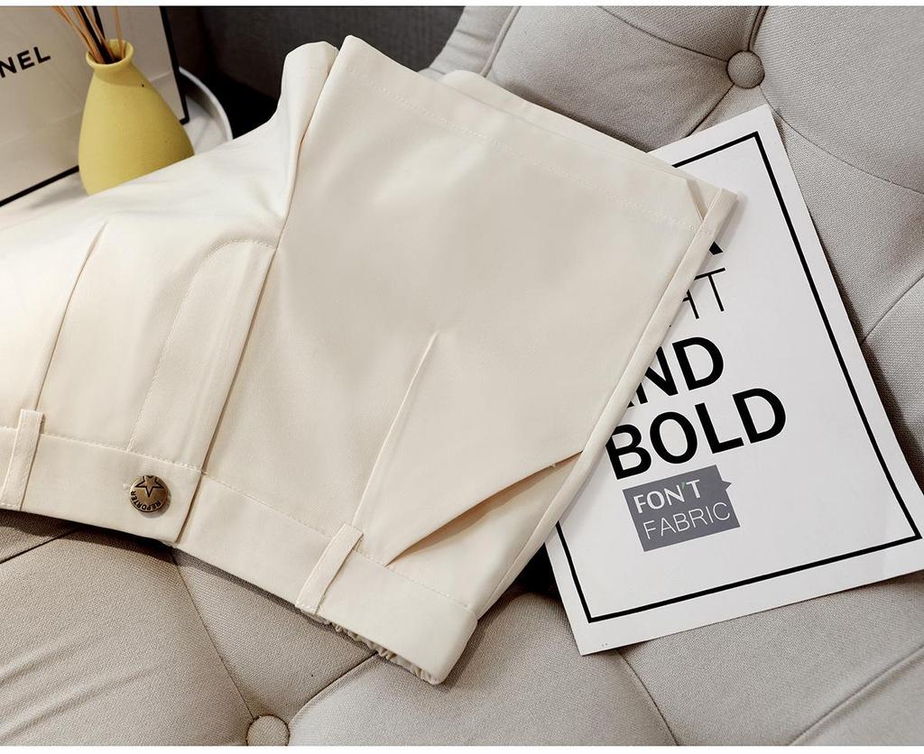 Women's 2025 High-Waisted A-line Wide-Leg Suit Shorts